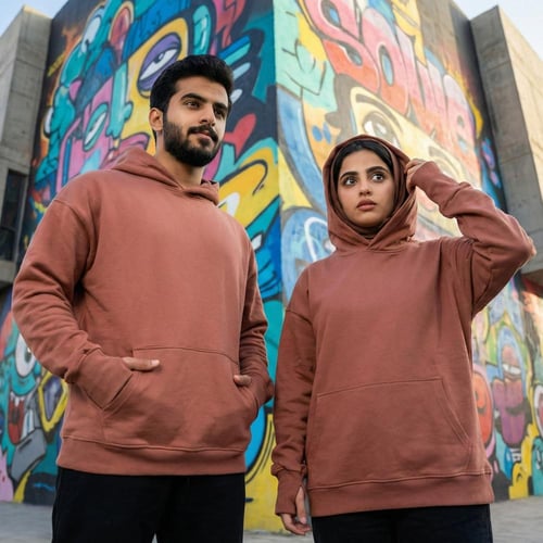 بلوفر اوفر سايز رجالي قطن لحمي سادة