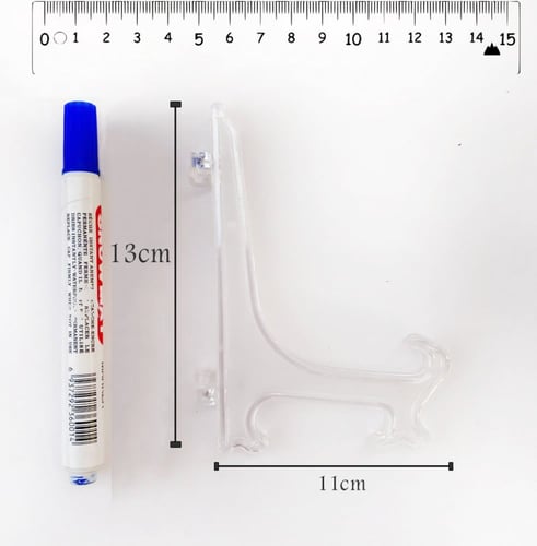 ستاند شفاف بلاستيك مقاس 13 سم