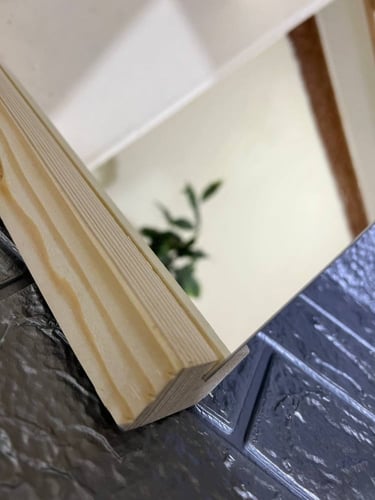 مرايا زجاج مقاس 20 * 20 سم مع ستاند خشبي