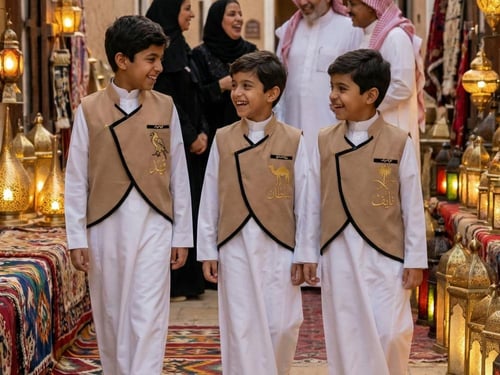 سديري ولادي سادة بيج جملي بياقة سعودية واقفة وقصة...