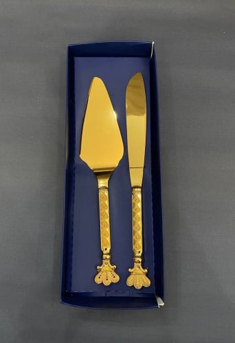 طقم سكين و شيال ذهبي