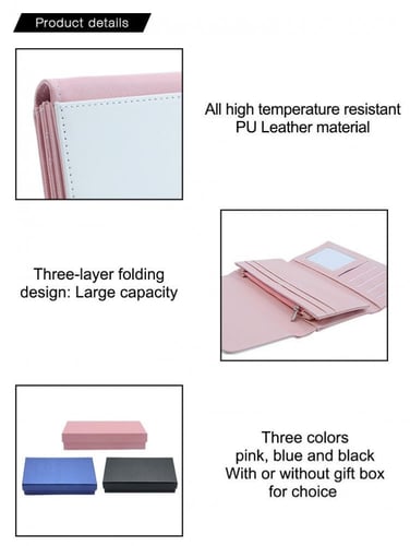 محفظة جلد مع علبة ازرق 10*19 سم سبلميشن