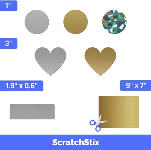 150 ملصق مستطيل قابل للخدش لون رمادي