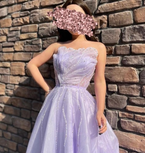 Light purple evening dress