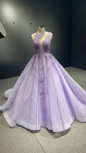 Purple puffy dress