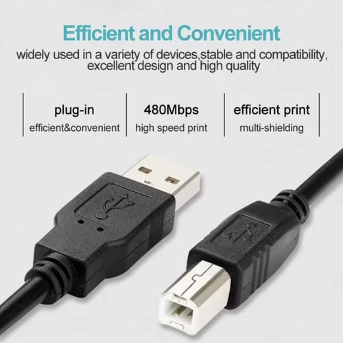 كابل طابعة USB 2.0 عالي الجودة – من النوع A إلى B...