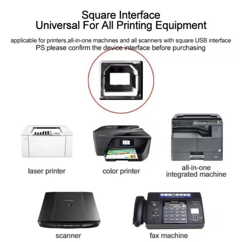 كابل طابعة USB 2.0 عالي الجودة – من النوع A إلى B...