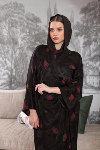 Floral Jacquard (Brown/Red)