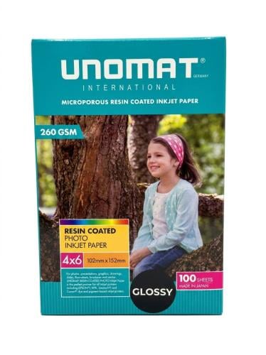 ورق صور احترافي UNOMAT 260gsm مقاس 4*6