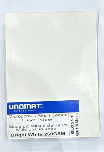 ورق صور احترافي UNOMAT 260gsm مقاس A5 6X8
