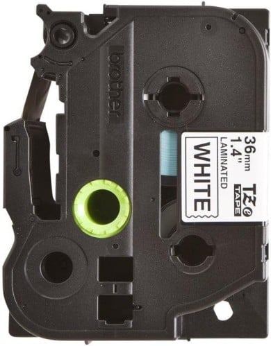 261-TZE شريط لاصق براذر اصلي مقاس 36MM اسود/ابيض