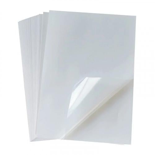 ورق لاصق ابيض لامع white sticker paper