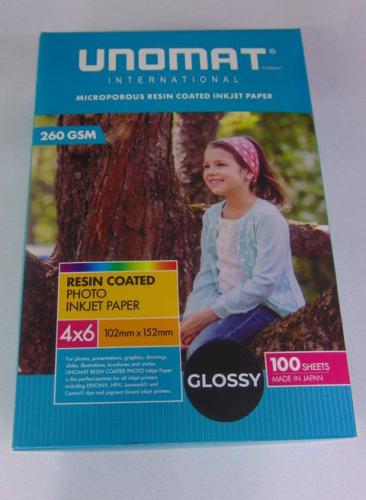 ورق صور احترافي UNOMAT 260gsm مقاس 4*6
