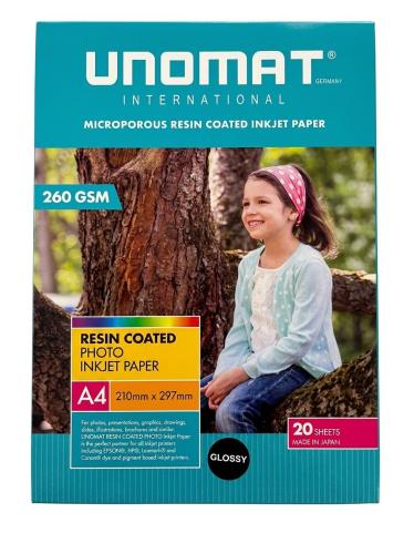 ورق صور احترافي UNOMAT 260gsm مقاس A4