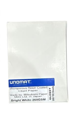 ورق صور احترافي UNOMAT 260gsm مقاس A5 6X8