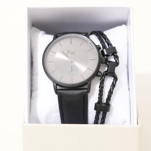 ساعة رجالية + اسوارة - روبيرت وود