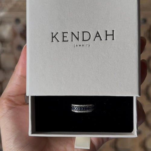 خاتم كنده ازرق (مقاس 7)