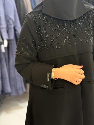 عباية مديل شك قماش باربي