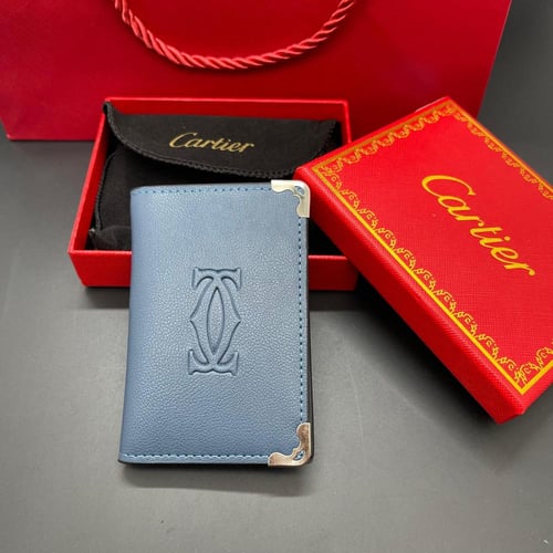 محفظة كارتير بطايق ازرق فاتح
