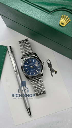 طقم ساعة رولكس مع قلم كارتير