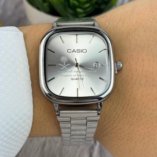 ساعة كاسيو إصدار المملكة فضي