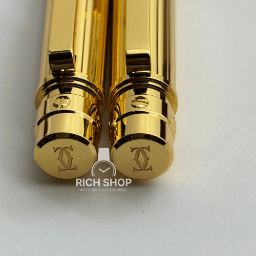 قلم كارتير سانتوس اسود على ذهبي