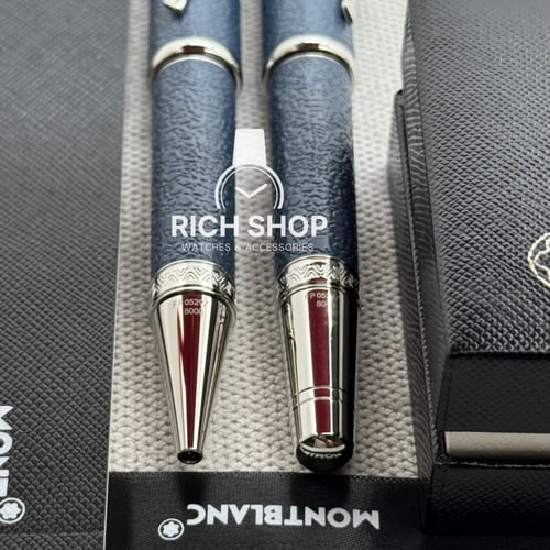 قلم مونت بلانك الجديد باللون الأزرق الفاخر