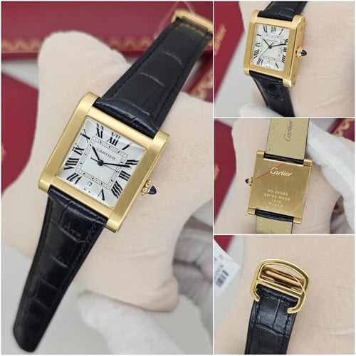 ساعة كارتير تانك نورمال جلد
