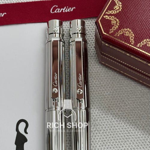 قلم كارتير سانتوس مخطط فضي كامل