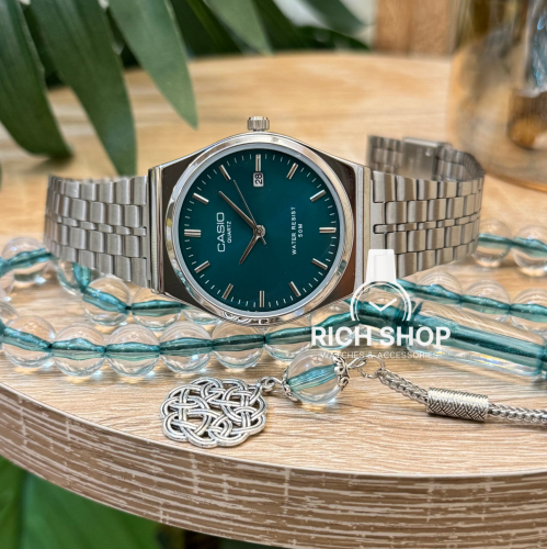 طقم ساعة كاسيو مع سبحة