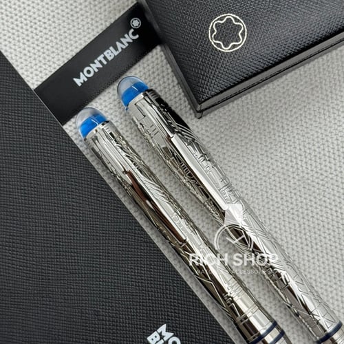 قلم مونت بلانك ستار ووكر فضي كامل