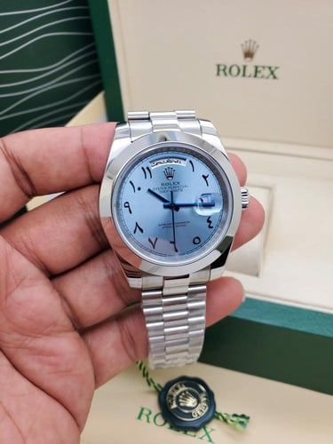 ساعة رولكس اوتوماتيك أرقام عربي