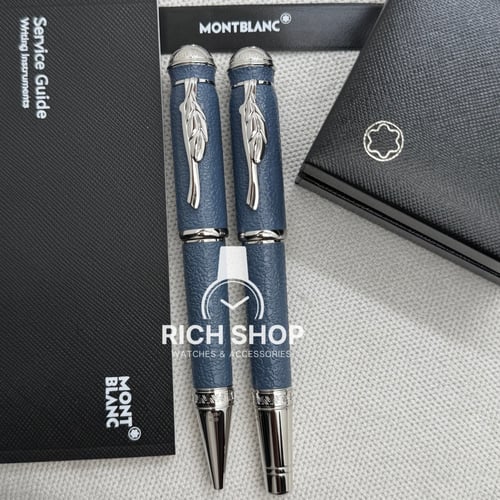 قلم مونت بلانك الجديد باللون الأزرق الفاخر
