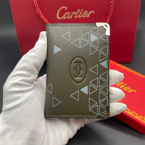 محفظة كارتير بطايق باللون الزيتي