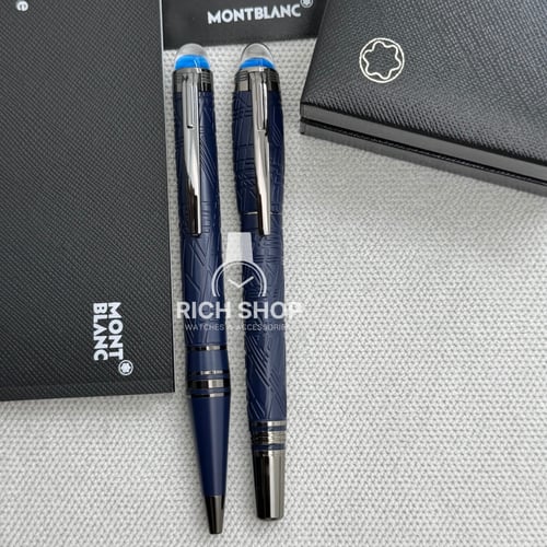 قلم مونت بلانك ستار ووكر كحلي على اسود