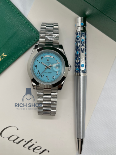 طقم ساعة رولكس مع قلم كارتير