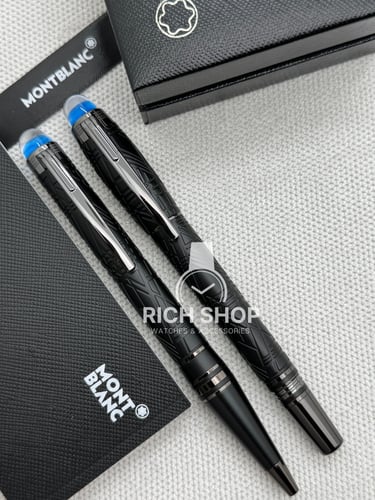 قلم مونت بلانك ستار ووكر اسود كامل