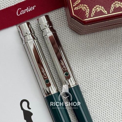 قلم كارتير سانتوس اخضر على فضي الأكثر شهرة