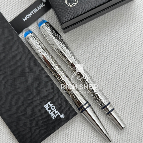 قلم مونت بلانك ستار ووكر فضي كامل