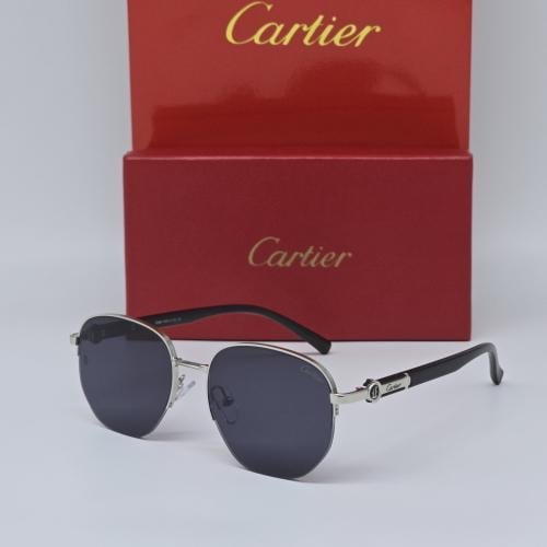 نظارة كارتير فضي عدسة اسود