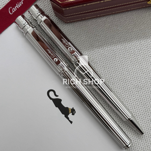 قلم كارتير سانتوس مخطط فضي كامل