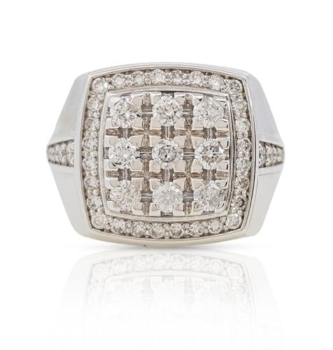 خاتم الماس رجالي AG ring silver