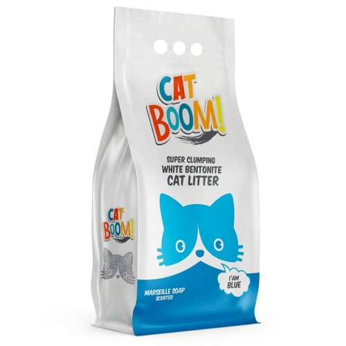 كات بوم رمل بنتونيت للقطط برائحة صابون مارسيليا