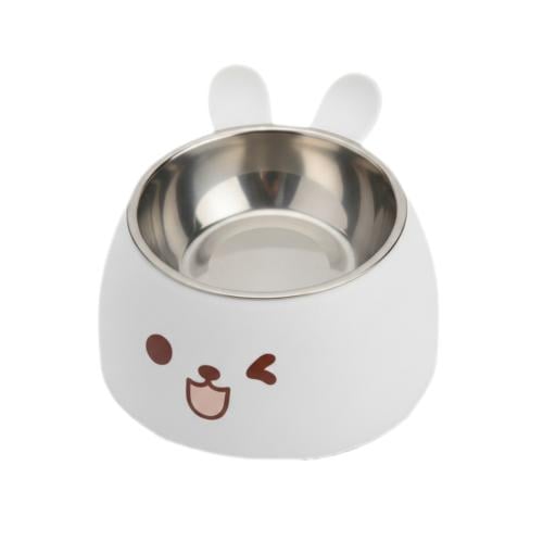 صحن طعام للقطط والكلاب من الستانلس ستيل على شكل ار...