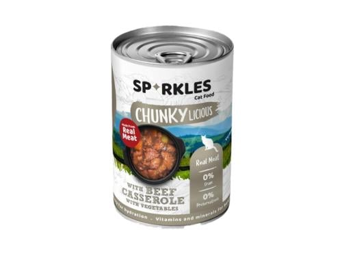 سباركلز طعام رطب للقطط البالغ باللحم البقري مع الخ...