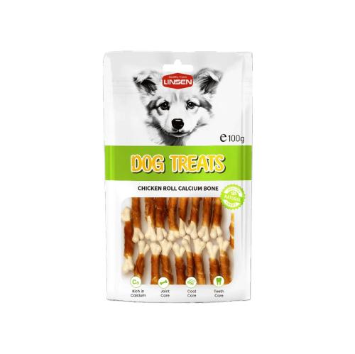 لينسن مكافات للكلاب عظام الكالسيوم الملفوفة بالدجا...