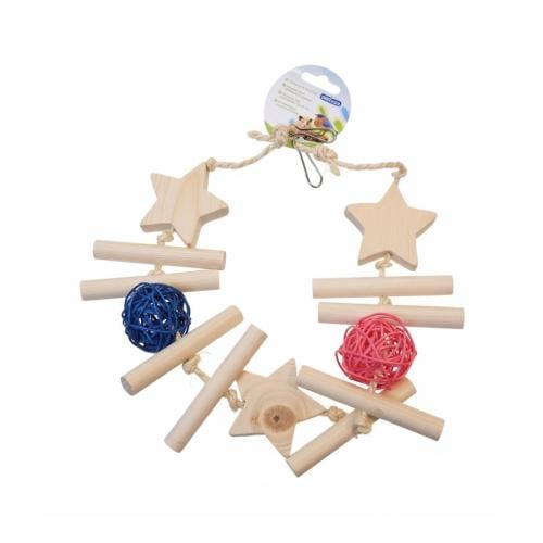 نوبليزا ارجوحة خشبية لأقفاص الطيور