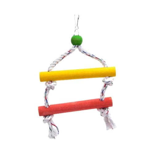 نوبليزا أرجوحة خشبية ملونة للطيور