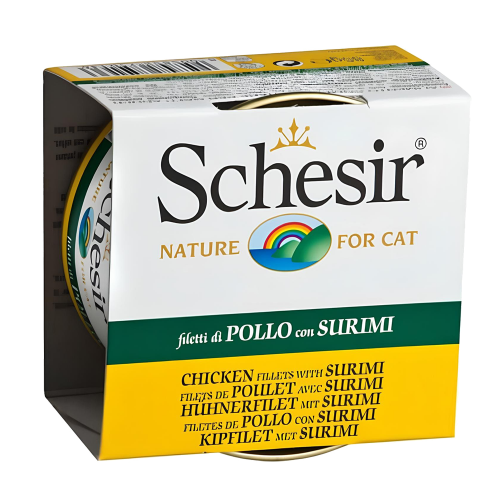 شيزر طعام رطب للقطط فيليه الدجاج مع السوريمي 85g