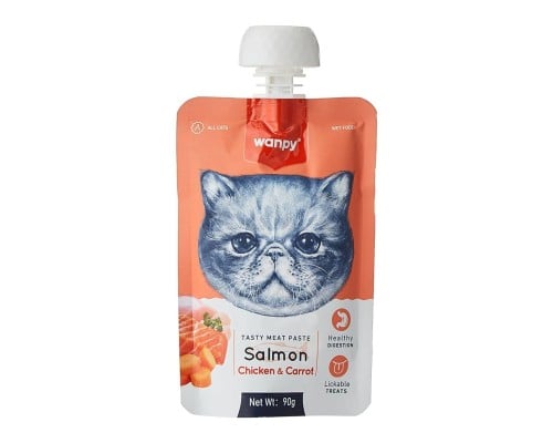 وانبي الطعام الرطب للقطط بالسلمون و الدجاج و الجزر...